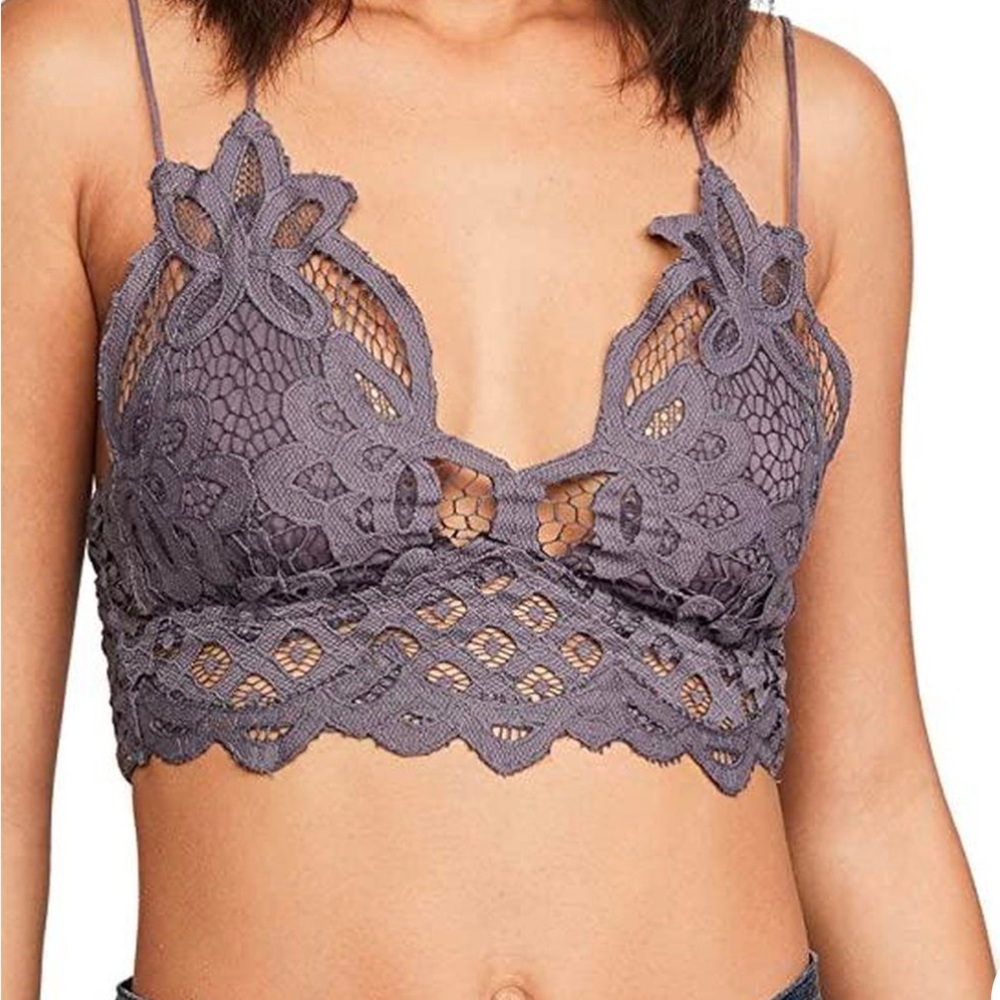 FP Free People Adella Crochet Lace Bralette Size Small